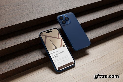 Perspective Smartphone Display Mockup LXGV6A9