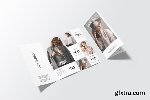 Portrait DL Trifold Flyer Mockup C8M8DE9