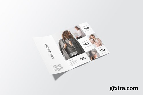 Portrait DL Trifold Flyer Mockup C8M8DE9