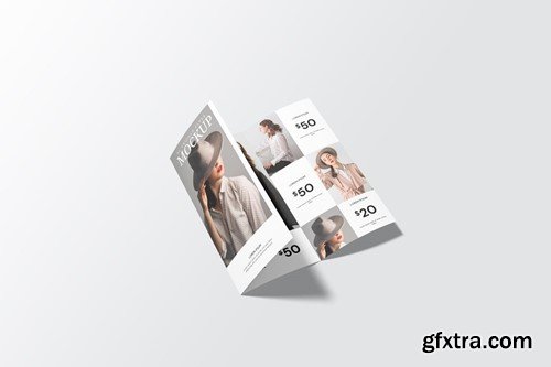 Portrait DL Trifold Flyer Mockup C8M8DE9