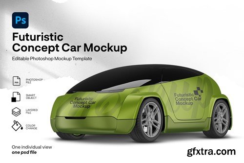 Futuristic car mockup U4YZ4W9