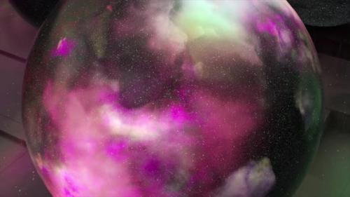 Videohive - Abstract Concept The Camera Zooms Out and Shows Many Space Objects in the Shape of a Ball Multiverse - 48099580 - 48099580