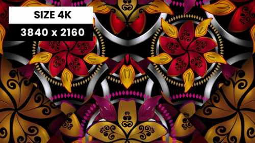 Videohive - Flower Mandala 03 4K VJ Loop - 48101275 - 48101275