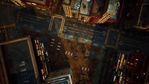 Videohive - City Top View of Skyscrapers Building By Drone - 48098003 - 48098003