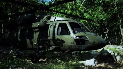 Videohive - Military Helicopter in Deep Jungle - 48099807 - 48099807