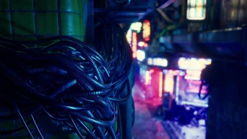 Videohive - Asian Town with Neon Light From Billboards and Advertisement in Nightlife - 48124064 - 48124064
