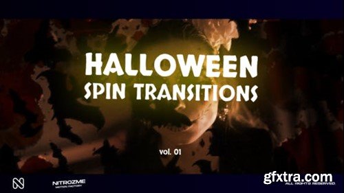 Videohive Halloween Spin Transitions Vol. 01 48378277