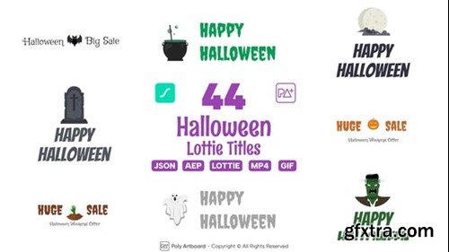 Videohive Halloween Sale&Title Lottie Collection 48420160