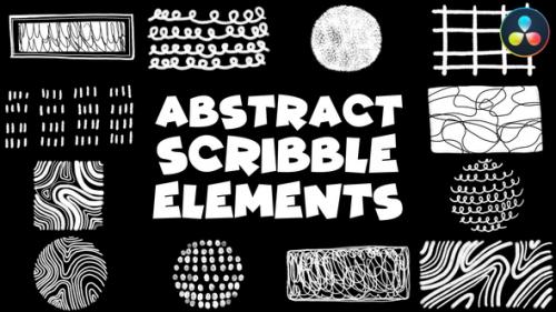 Videohive - Brush Abstract Scribble Elements | DaVinci Resolve - 48120296 - 48120296