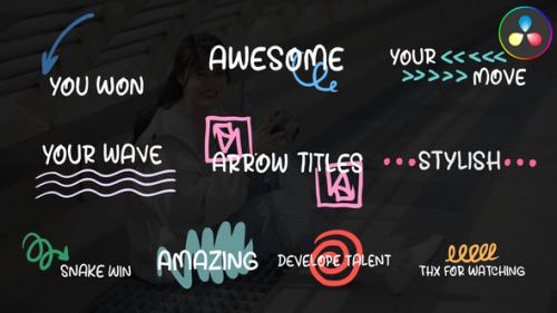 Videohive - Doodle Arrow Titles for DaVinci Resolve - 48120609 - 48120609