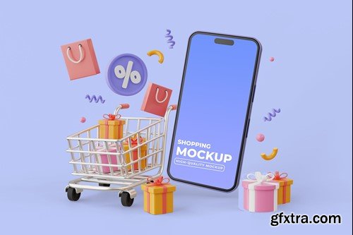 Phone Shopping Mockup 2CZ23XR