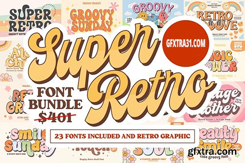 Super Retro Font and Graphics Bundle
