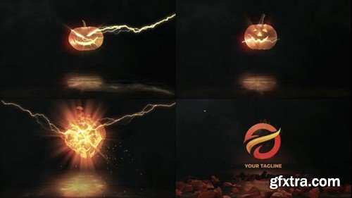 Videohive Halloween Pumpkins Explosion Logo Reveal 48414435