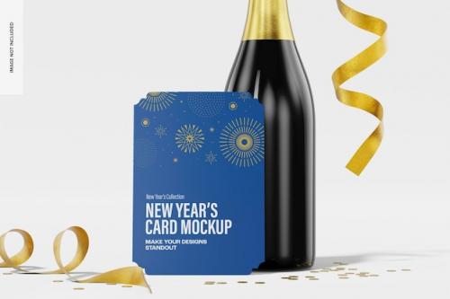 Premium PSD | New years card mockup Premium PSD