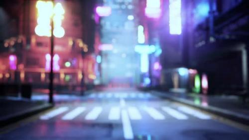 Videohive - Abstract Background of City Street in Bokeh - 48195474 - 48195474