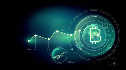 Videohive - Animation of Bitcoin Infographic Element - 48128330 - 48128330