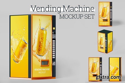 Can Vending Machine Mockup Set 3EUQ69D