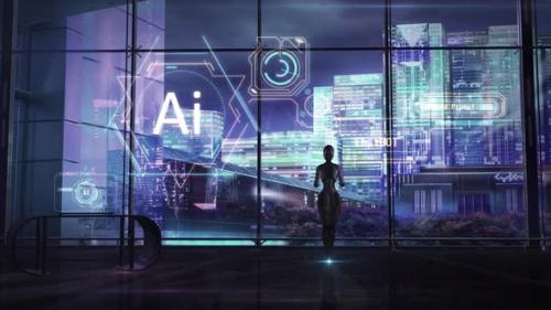 Videohive - Virtual Digital Space With Artificial Intelligence - 48128447 - 48128447