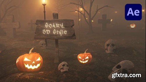 Videohive Scary Halloween 3D Logo Intro 48461725