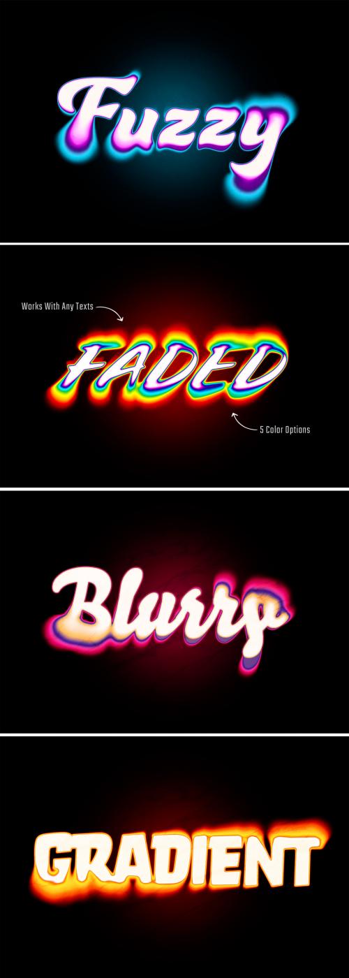 Fading Text With Colorful Blurry Effect Mockup 644811946