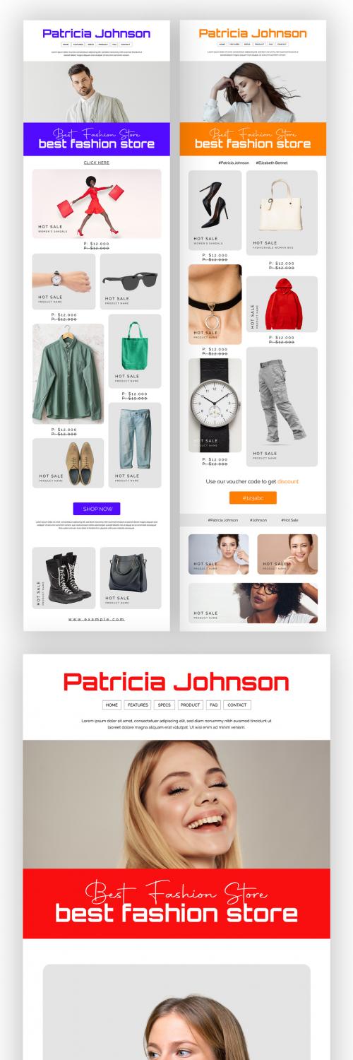 Fashion Newsletter Design Template 645919040