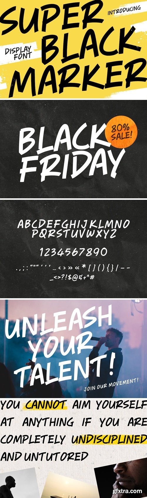 Super Black Marker - Handwritten Display Font