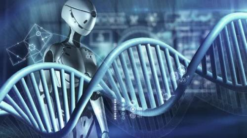 Videohive - The Work Of Artificial Intelligence With DNA - 48128404 - 48128404