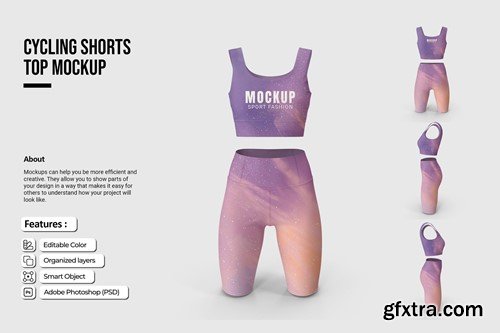 Cycling Shorts Top Mockup F4QWWYK