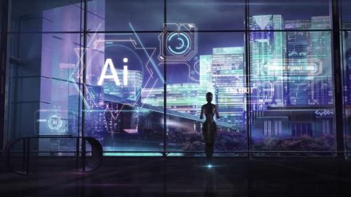 Videohive - Virtual Digital Space With Artificial Intelligence - 48129200 - 48129200