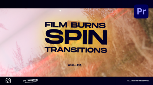 Videohive - Film Burns Spin Transitions Vol. 01 for Premiere Pro - 48174589 - 48174589