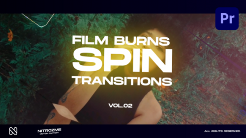 Videohive - Film Burns Spin Transitions Vol. 02 for Premiere Pro - 48174596 - 48174596