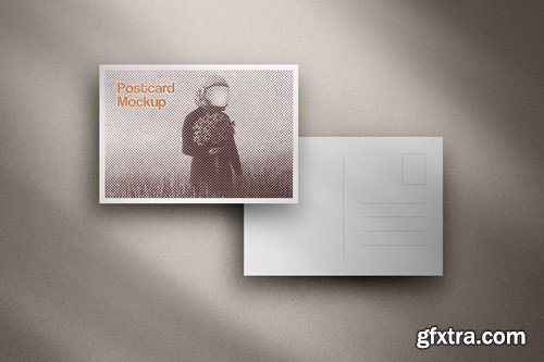 Postcard Mockups with Shadow Overlays A63FZYQ