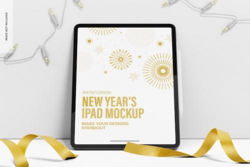 Premium PSD | New years ipad mockup, front view Premium PSD