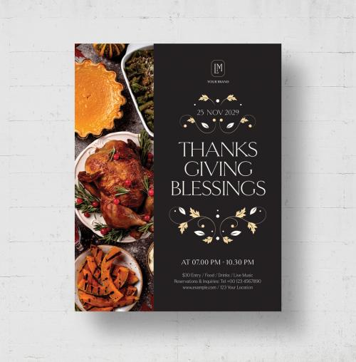 Thanksgiving Flyer Layout in Ornate and Contemporary Theme 644723977