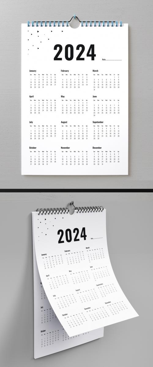 Yearly Calendar Design Template 645583265