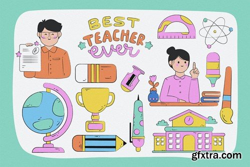 Teacher's Day Vector Clipart Pack TJZZR57