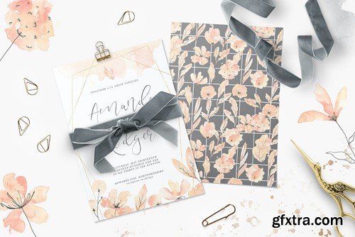 Rosy Glow Blush Textures Flowers Patterns BVZCFM2