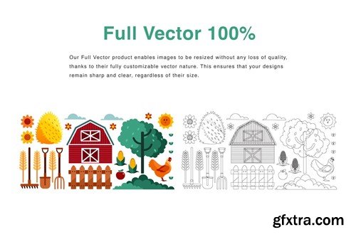 Farming Elements Vector Illustration 54FJBFB