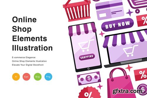 Online Shop Elements Illustration FSEDTV5