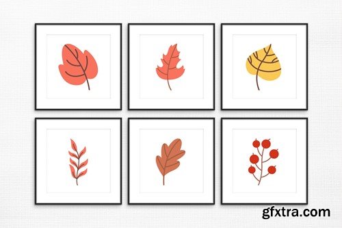 Vector Hand drawn Autumn Leaves 375UHSK