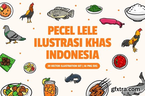 Pecel Lele Illustration Set PV8CKZ7