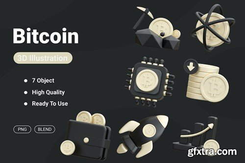 Bitcoin 3D Icon 4YYSNFV