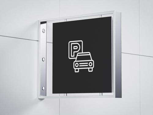 Square Wall Sign Mockup 644723228