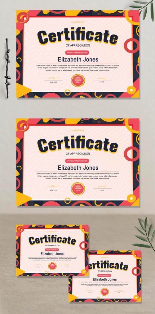 Abstract Certificate Design Template 644914027