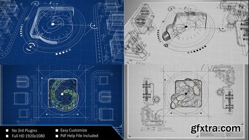 Videohive Digital Blueprint Reveal Logo 27111067