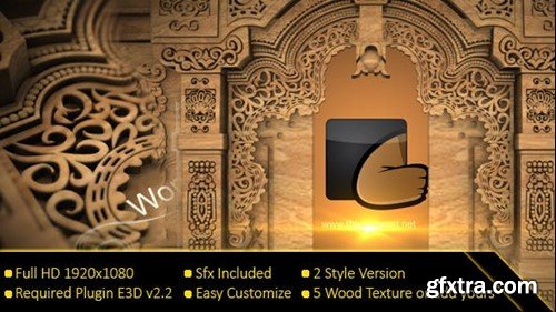 Videohive Ancient Carved Wood Door 17134000