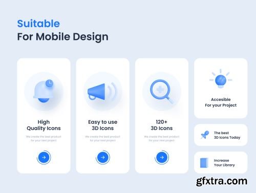 Interficon - 3D Interface Icons Ui8.net