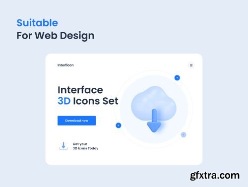 Interficon - 3D Interface Icons Ui8.net