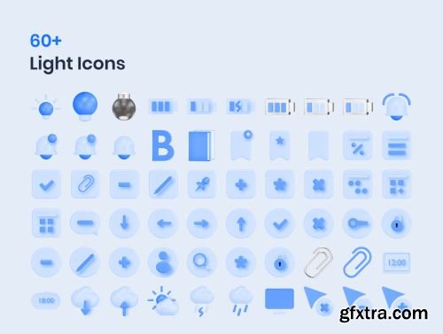 Interficon - 3D Interface Icons Ui8.net