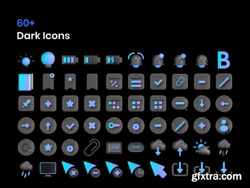 Interficon - 3D Interface Icons Ui8.net